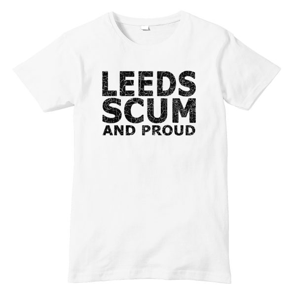 Leeds United 'LEEDS SCUM AND PROUD' T-Shirt (White)
