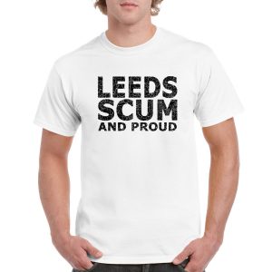 Leeds United 'LEEDS SCUM AND PROUD' T-Shirt (White)