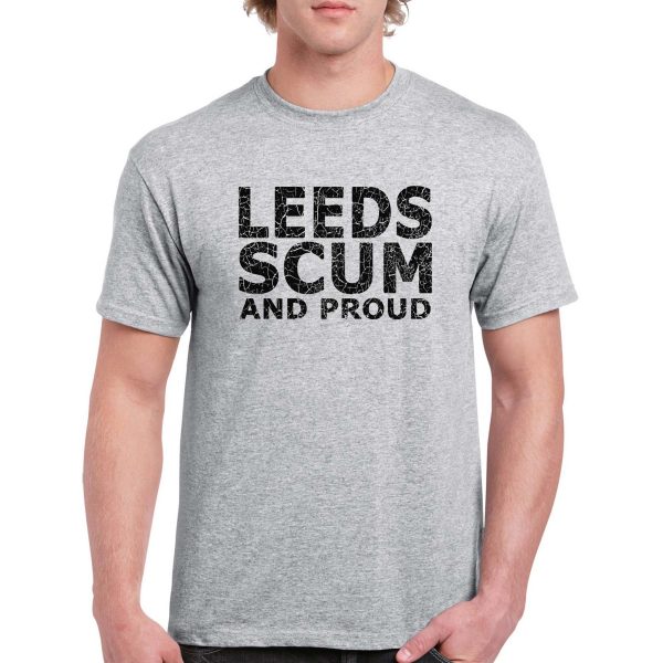 Leeds United 'LEEDS SCUM AND PROUD' T-Shirt (Grey)